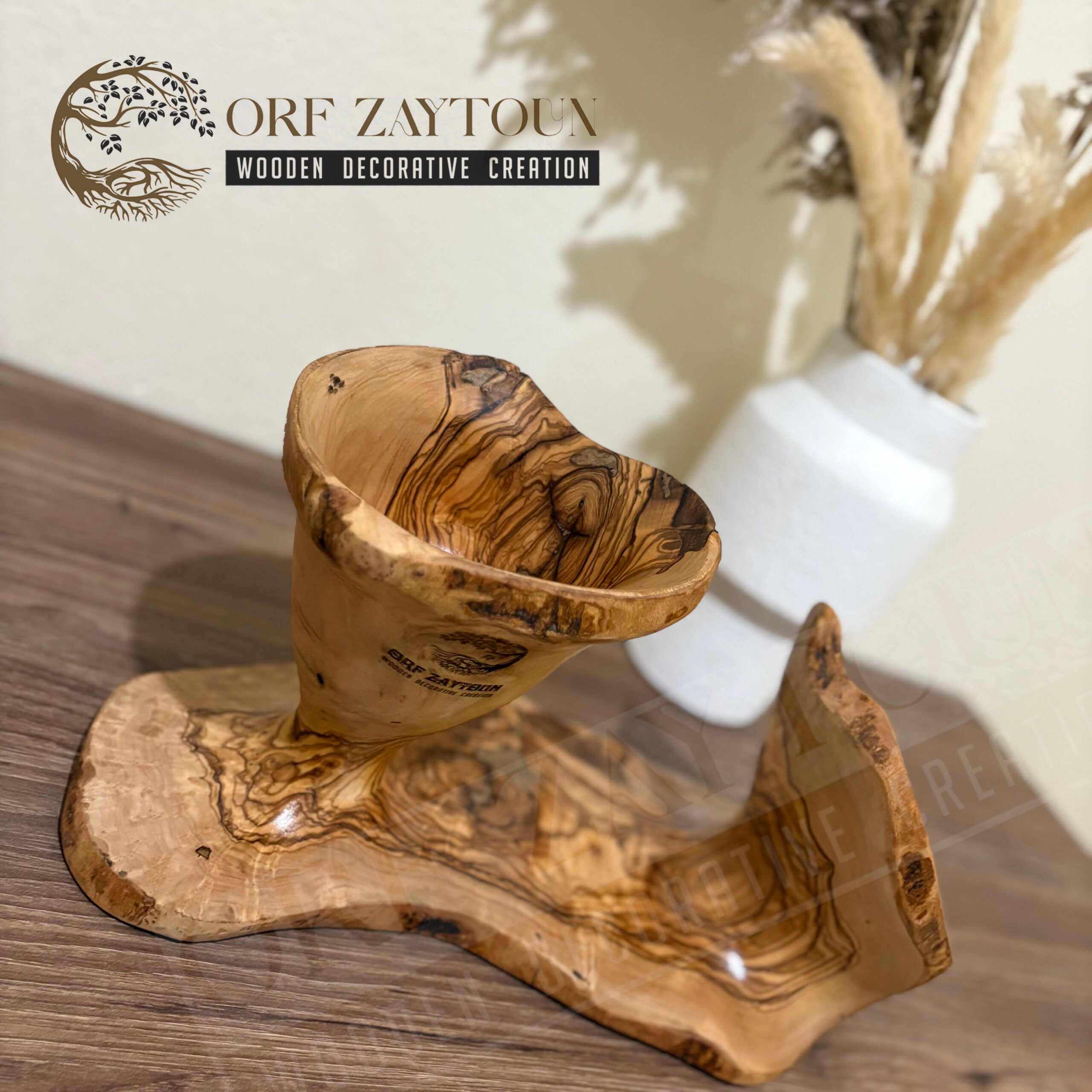 Pièce décorative en bois d’olivier