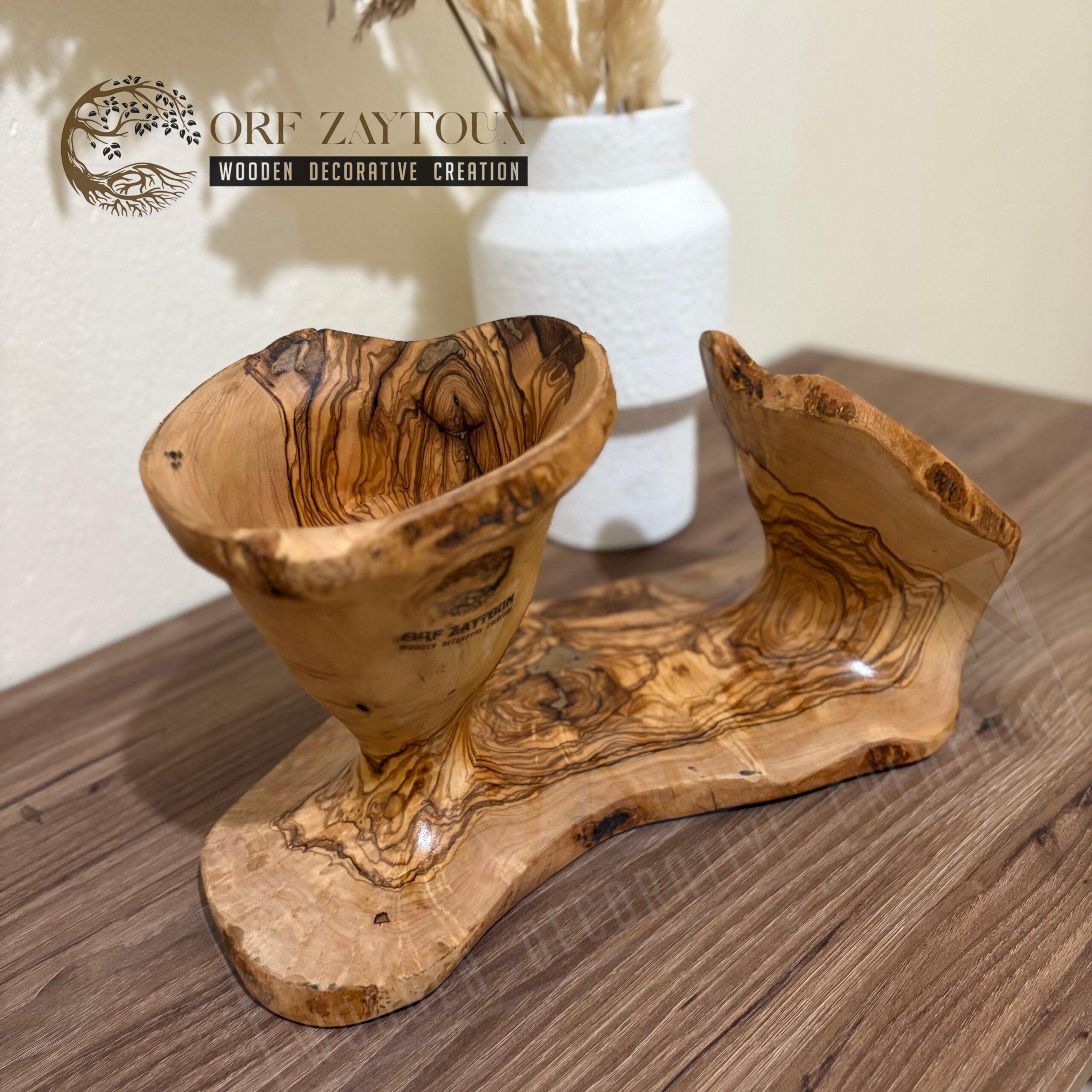 Pièce décorative en bois d’olivier