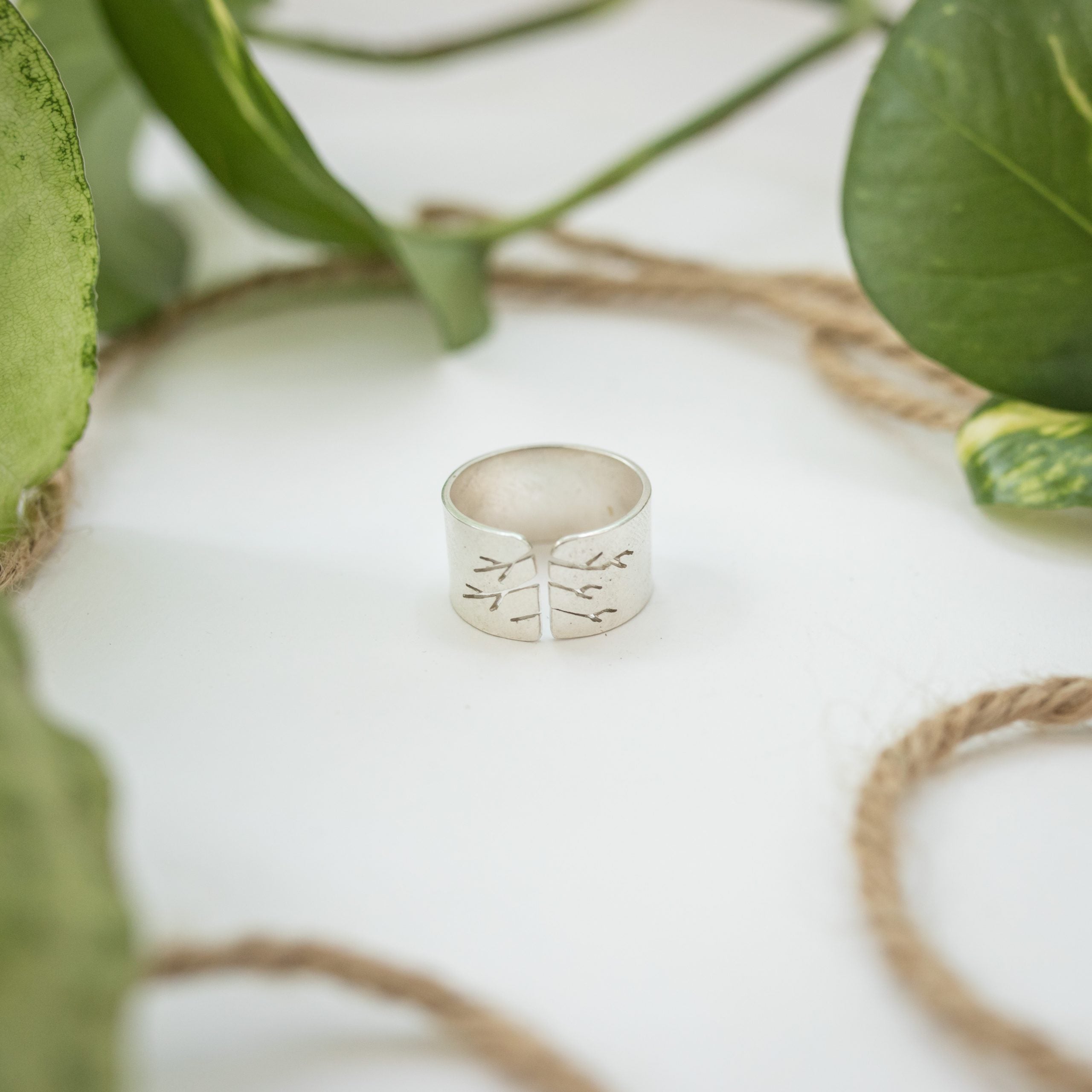 Handmade ring in 900 silver