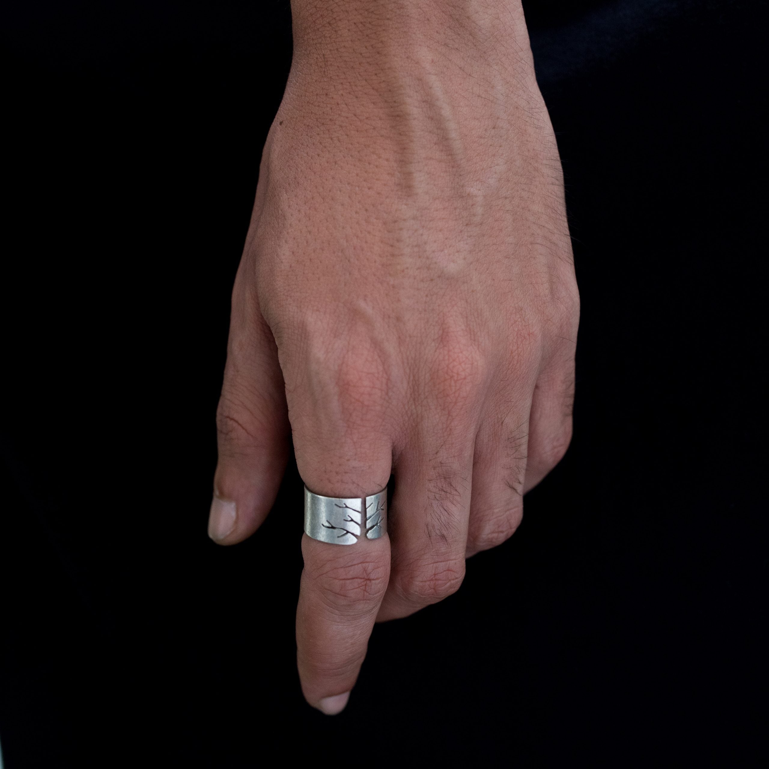 Handmade ring in 900 silver
