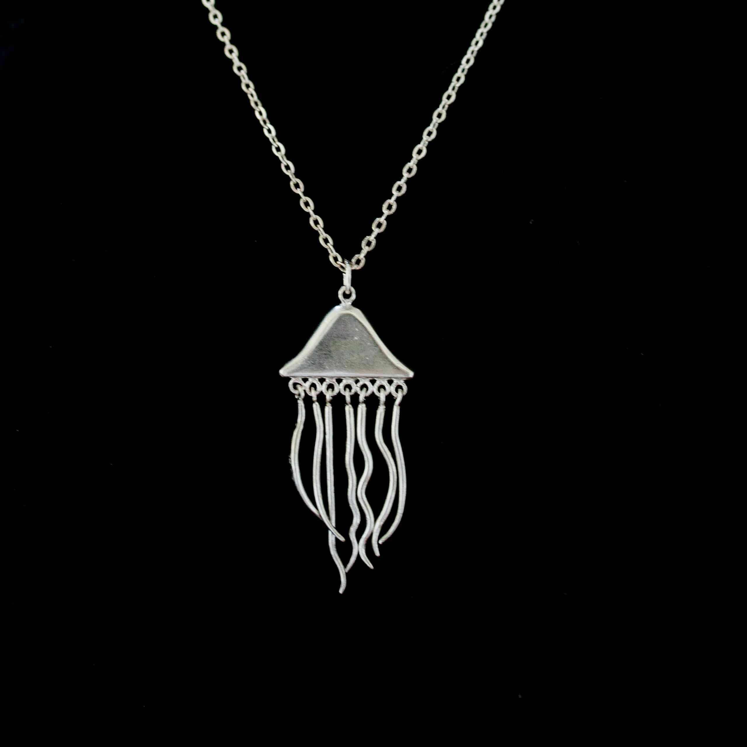 Collier méduse fait main en argent 925