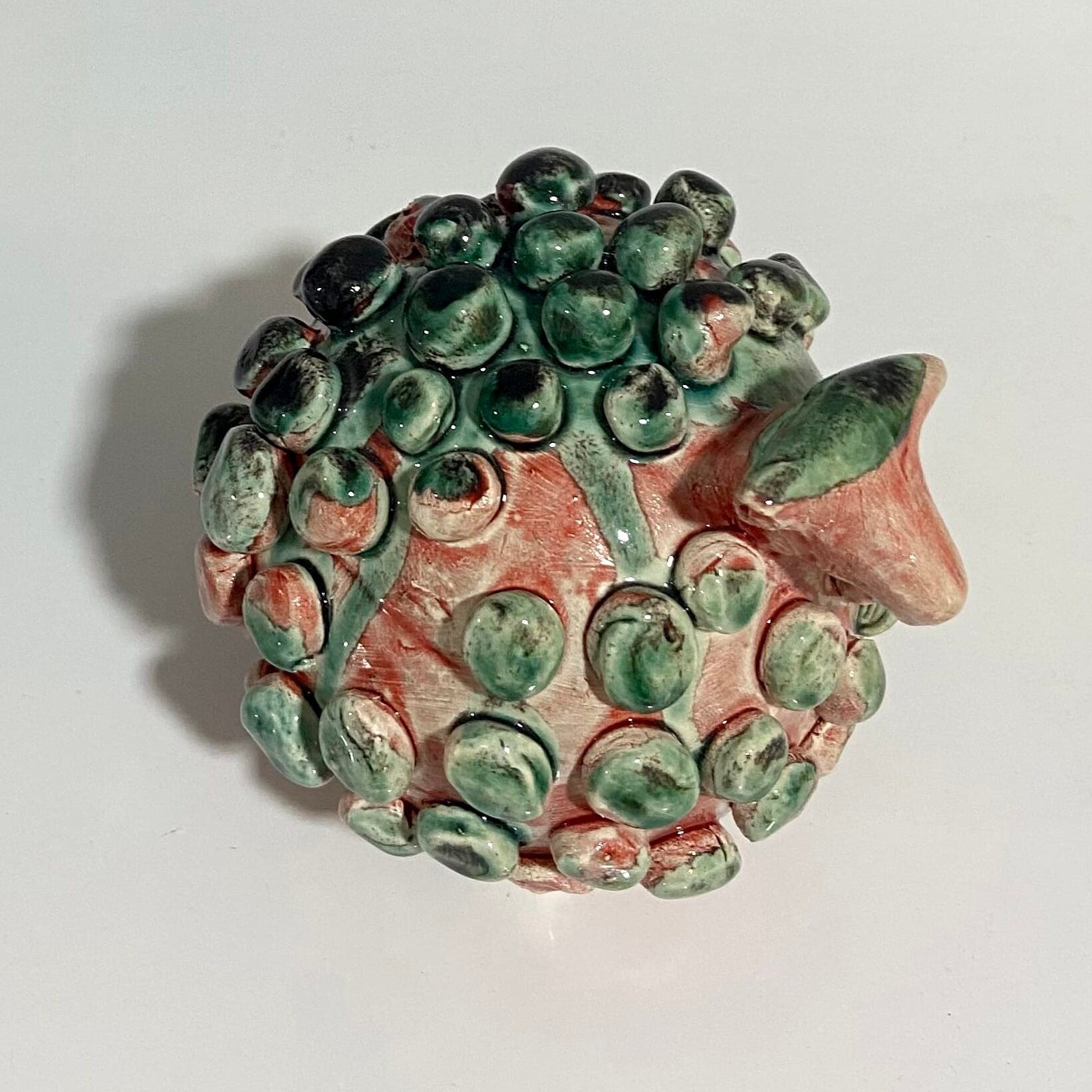 Red and Green Decorative Ceramic Sheep – Unique Handmade Piece (Large and Small Size)