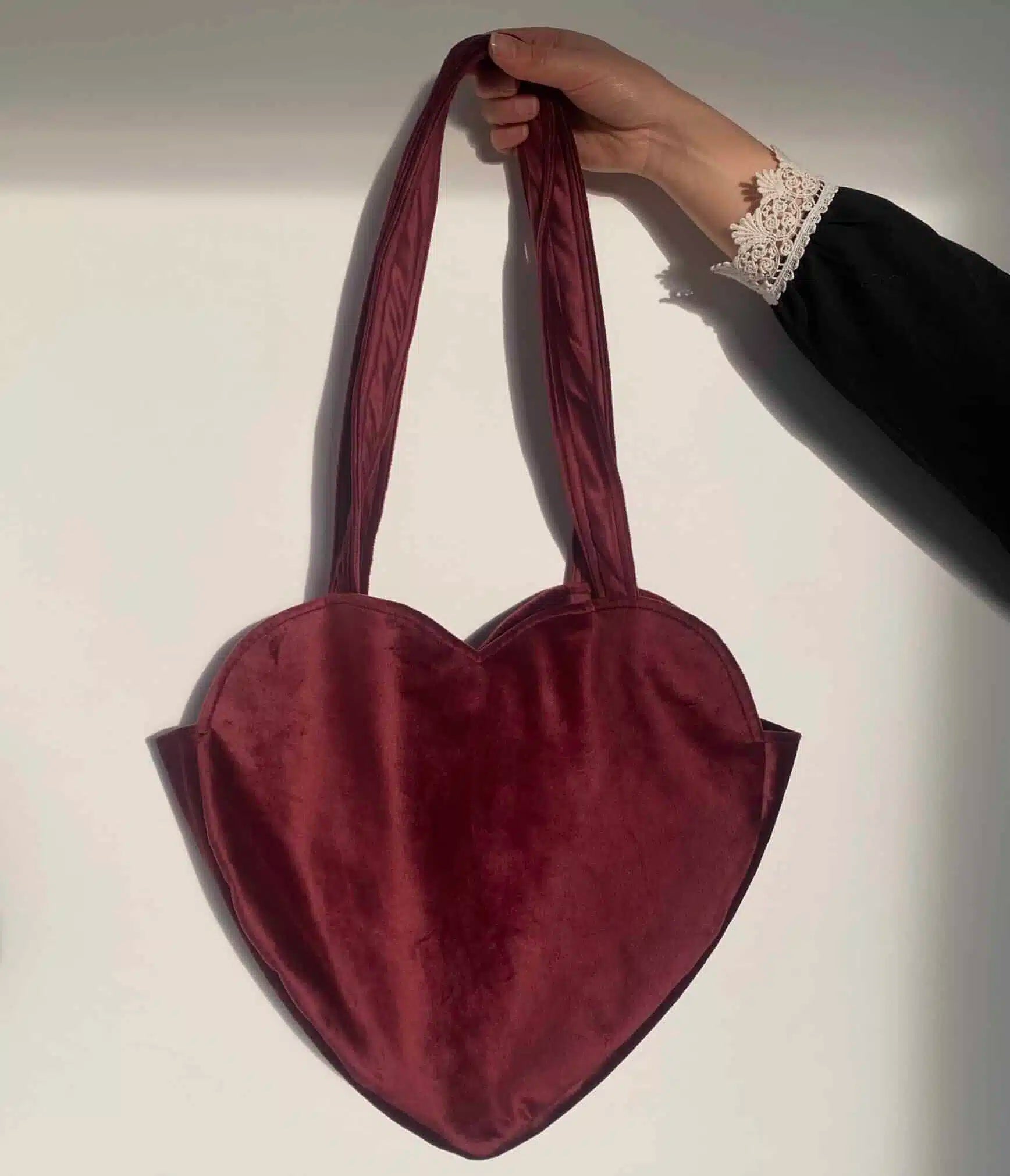 Tote bag en forme de cœur - 30x45 cm