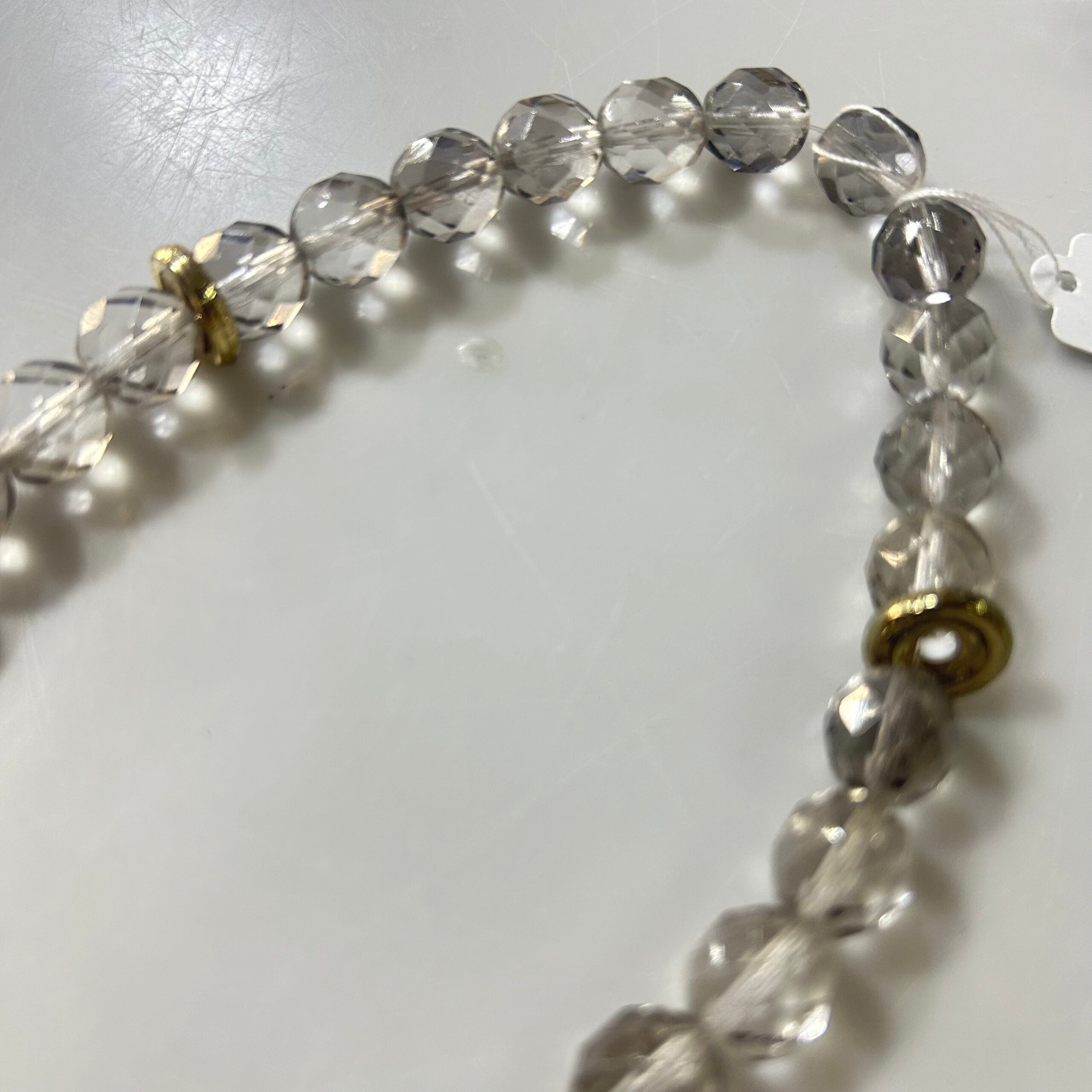 Chapelet raffiné en cristal de bohème jaune