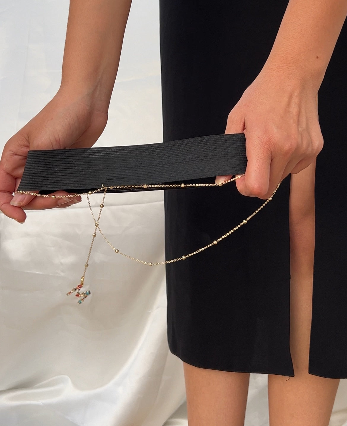 Stainless Steel Leg Chain with Initial - Thigh Chain Initial