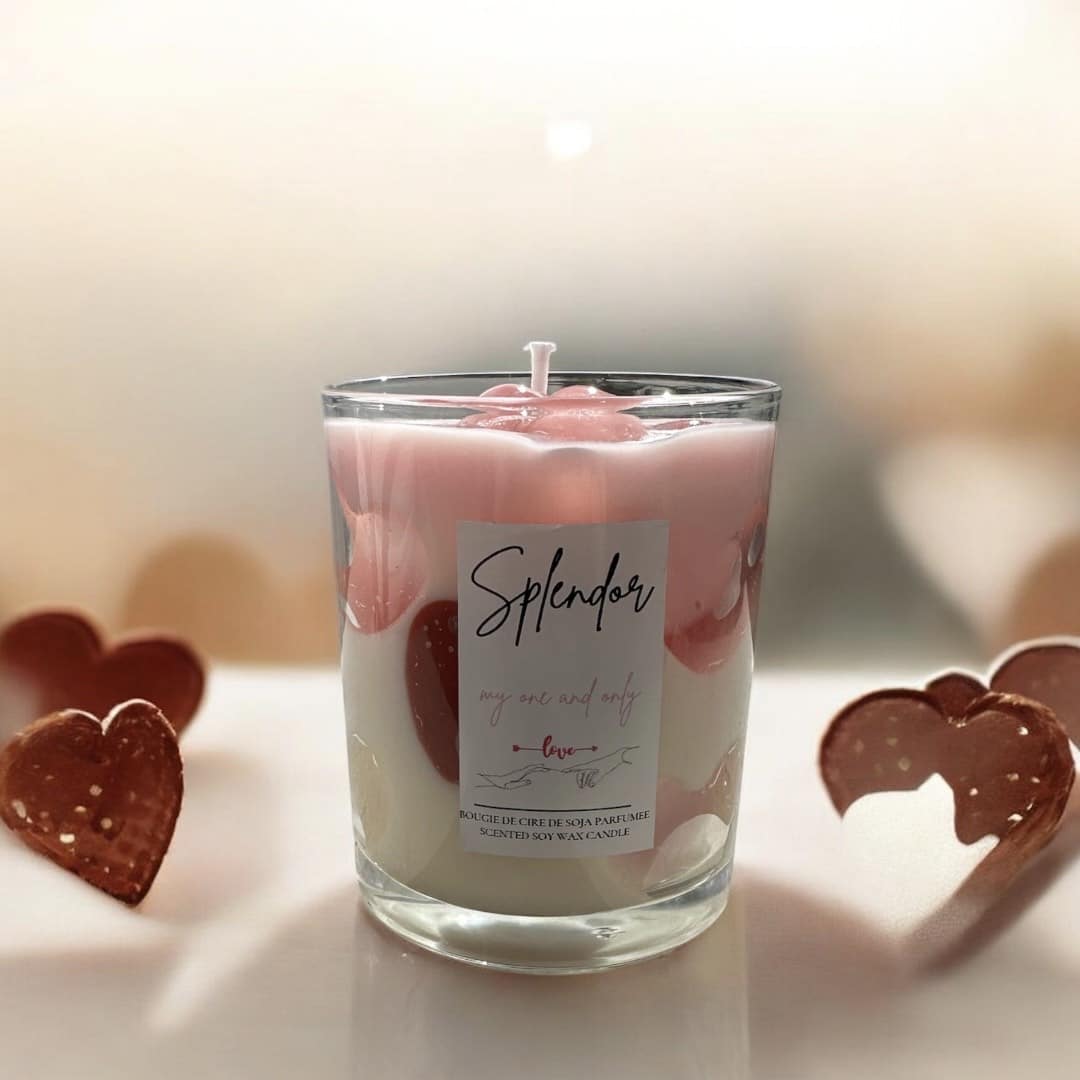 Scented candle available in 6 scents (Jasmine, Vanilla, Oud, Coffee, Vanilla, Fruity Mix, Lavender)