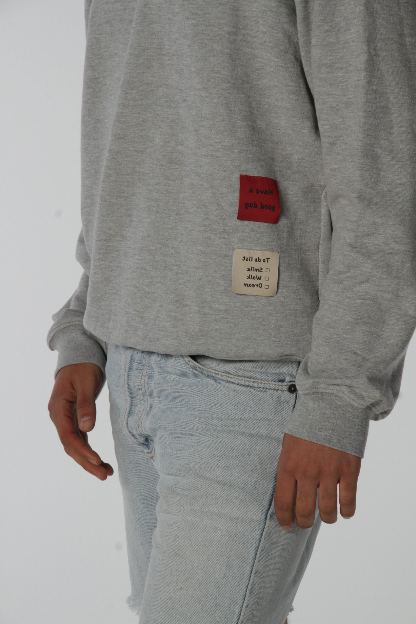 Sweatshirt loose fit col rond unisexe «IM PROUD OF YOU avec détail en Wax