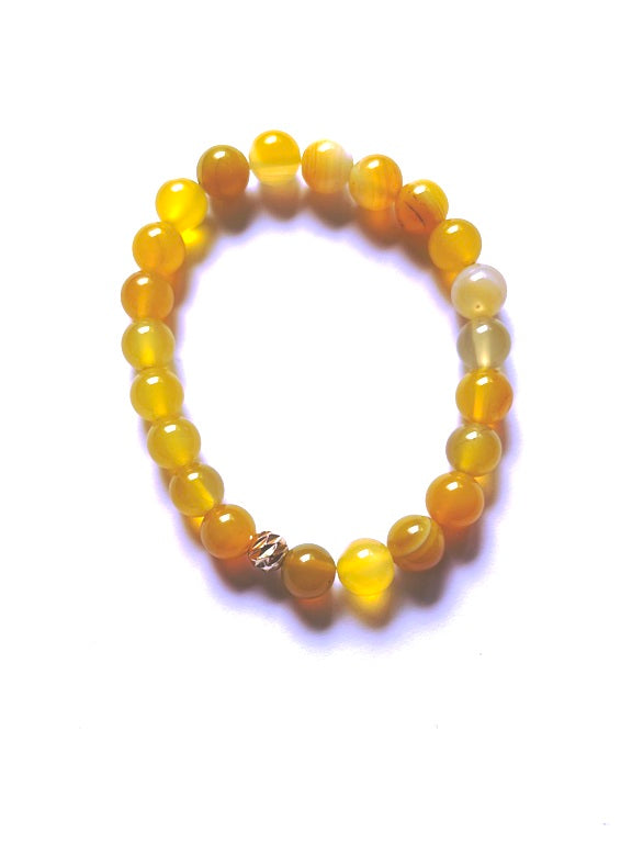 Bracelet Équilibre Corps & Esprit Agate jaune