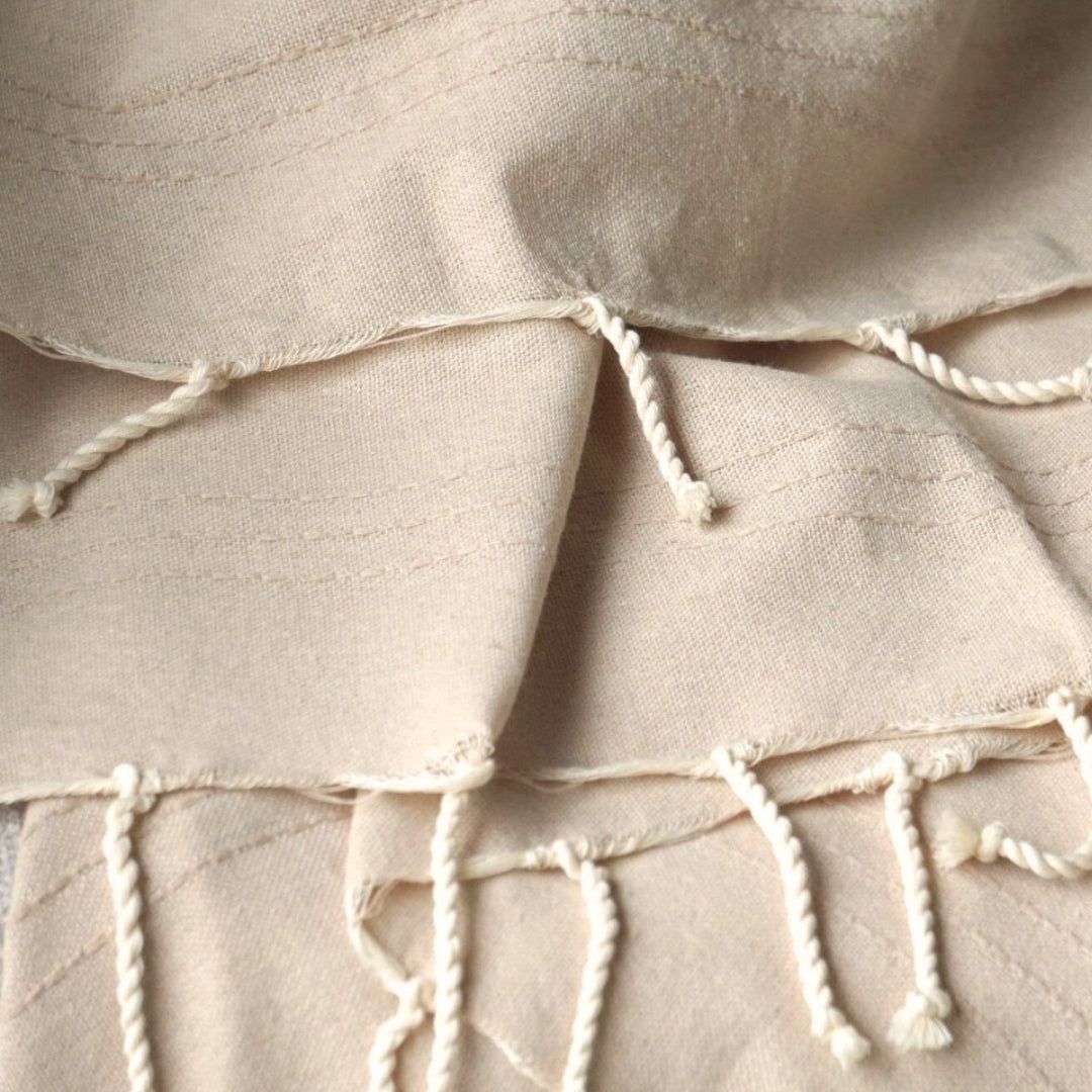 Jeté de Salon Élégant en Coton Doux - Confort Intemporel