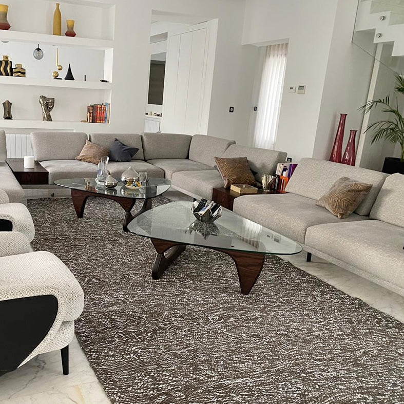 Kilim HASSIR moucheté en laine – Personnalisable en Coton ou Soie Végétale