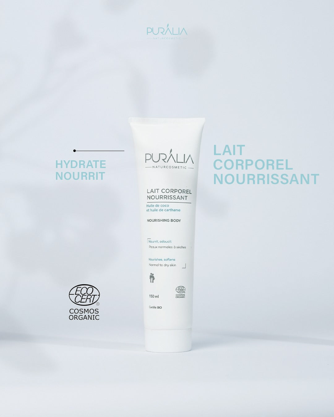 lait corporel bio nourrissant pour une peau douce et hydratée
