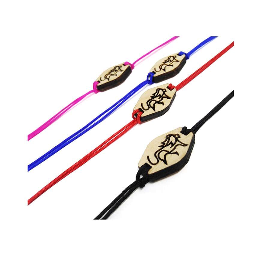 Leo Horoscope Bracelet – Solid Wood Pendant