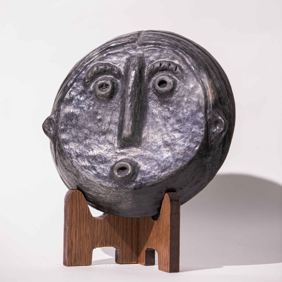 Black ceramic wall decoration mask