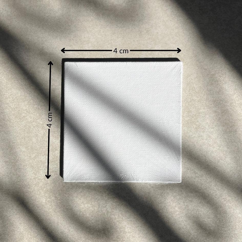 Mini Canvas on Wooden Easel - Creative Support and Handmade Decorative Painting (4 × 4 cm - 6 × 2.5 cm)