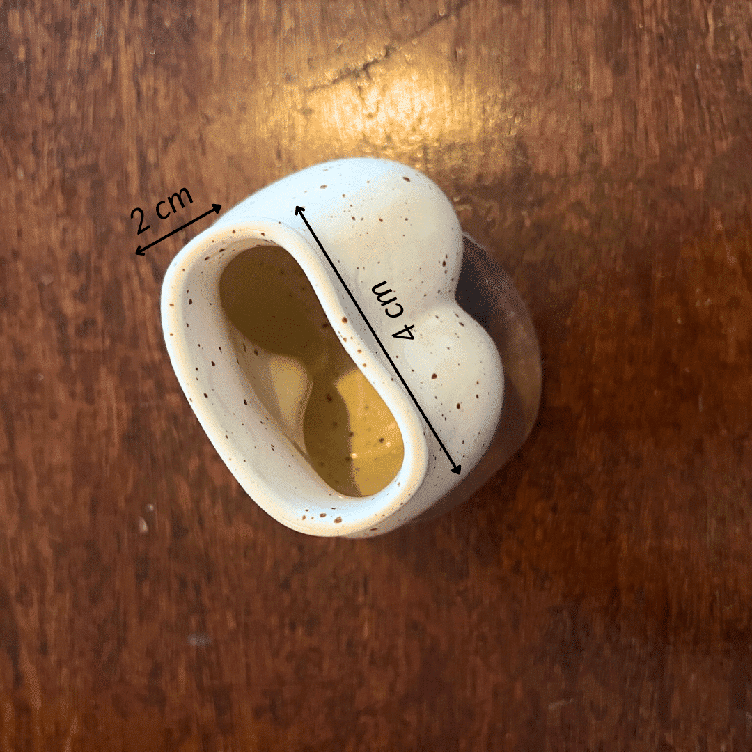 Mug à café avec sous-tasse en bois "Foufoun Power"