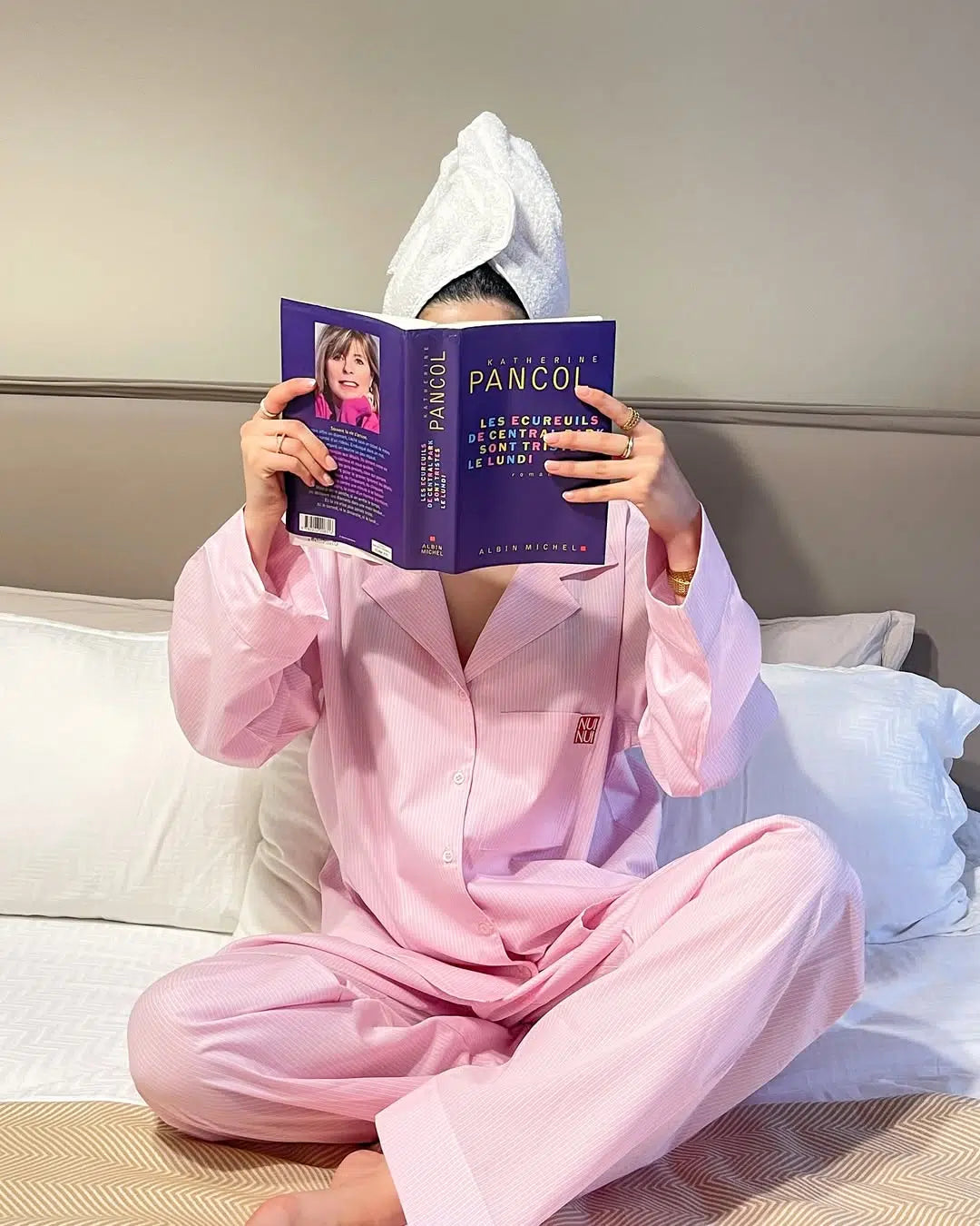 Pyjama coton luxe avec des rayures blanches