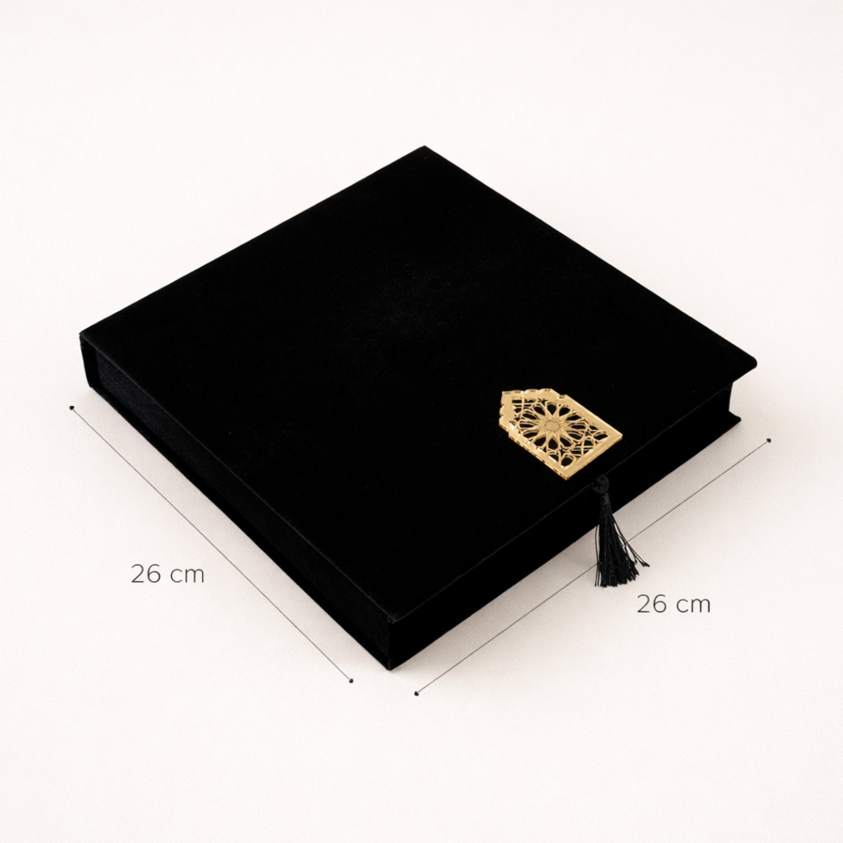 Coffret Coran noir avec marque-page à l’ambre et chechia