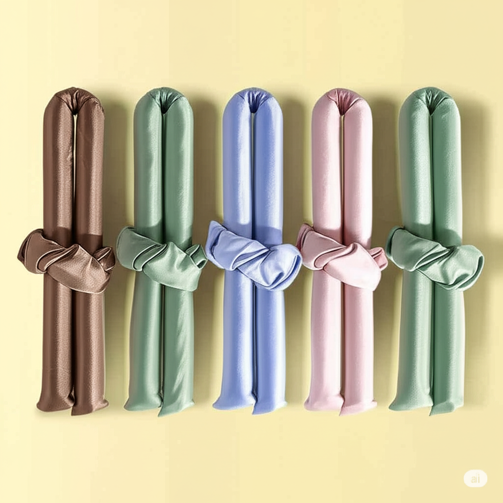 Pack de cheveux satiné (Headband boudin + 2 chouchous en satin)