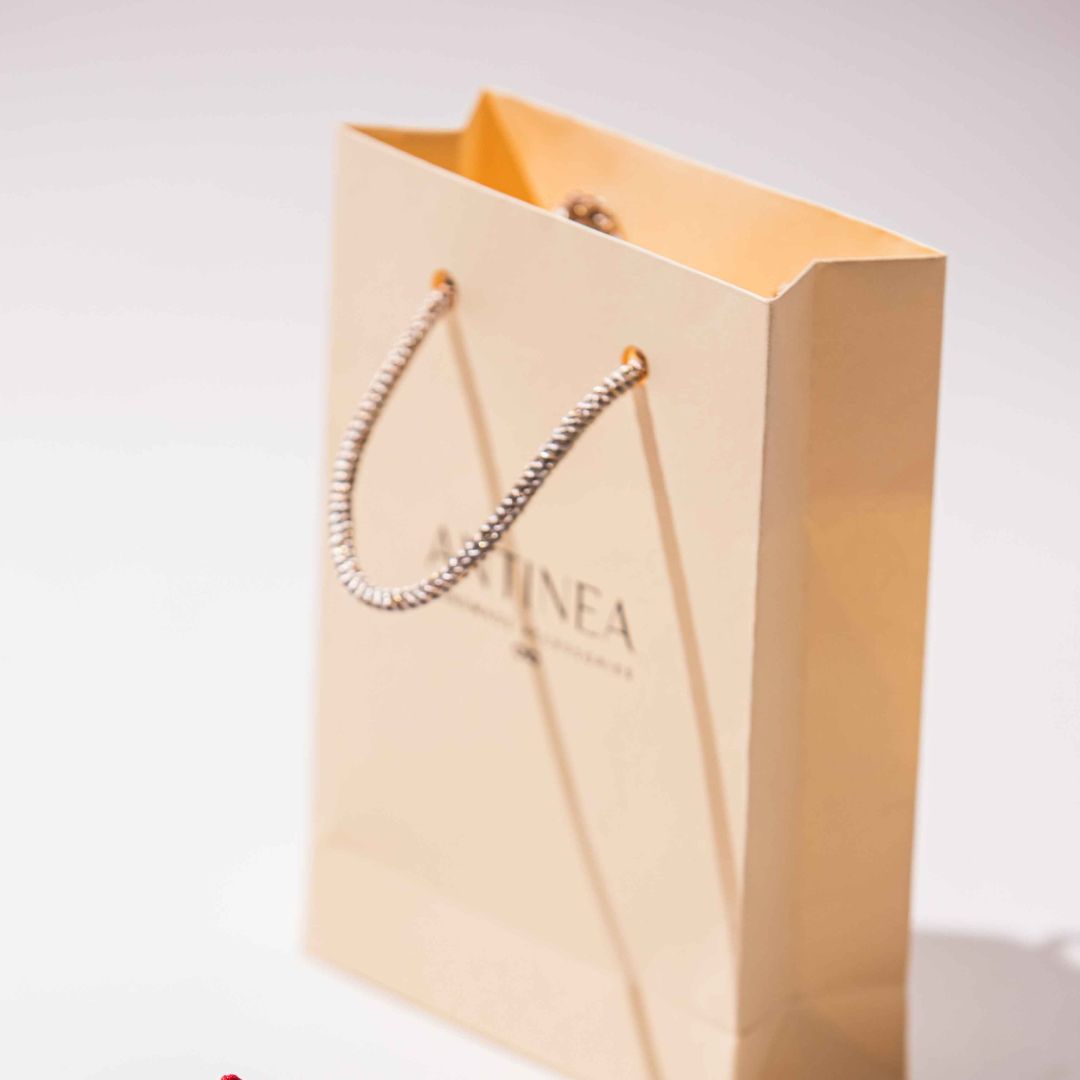 Sac macramé torsadé beige/or