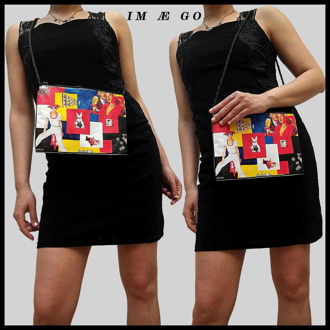 Pochette-sac artistique faite à la main – Collection limitée, œuvre d’art tunisienne "Fantaisie"