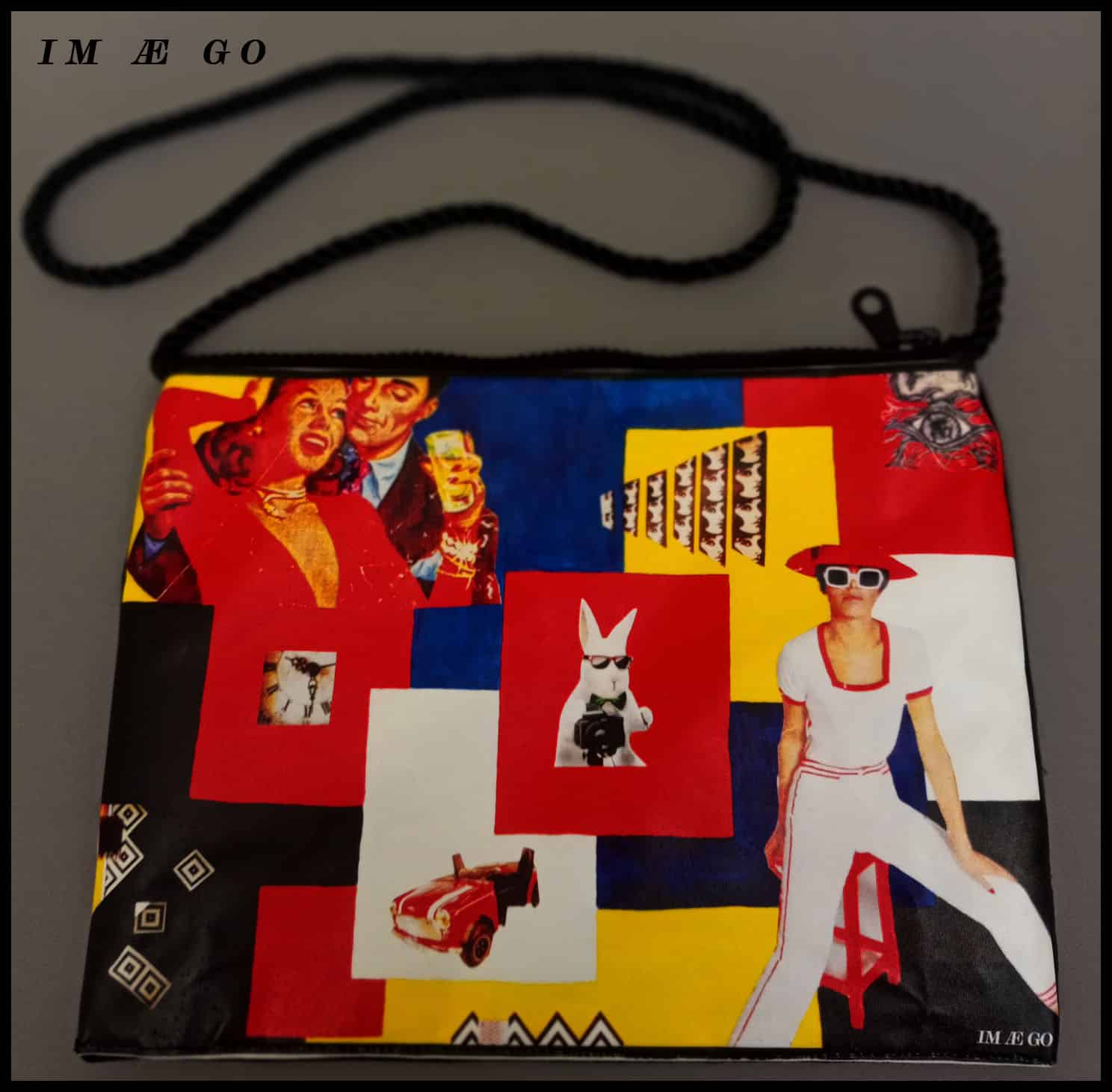 Pochette-sac artistique faite à la main – Collection limitée, œuvre d’art tunisienne "Fantaisie"