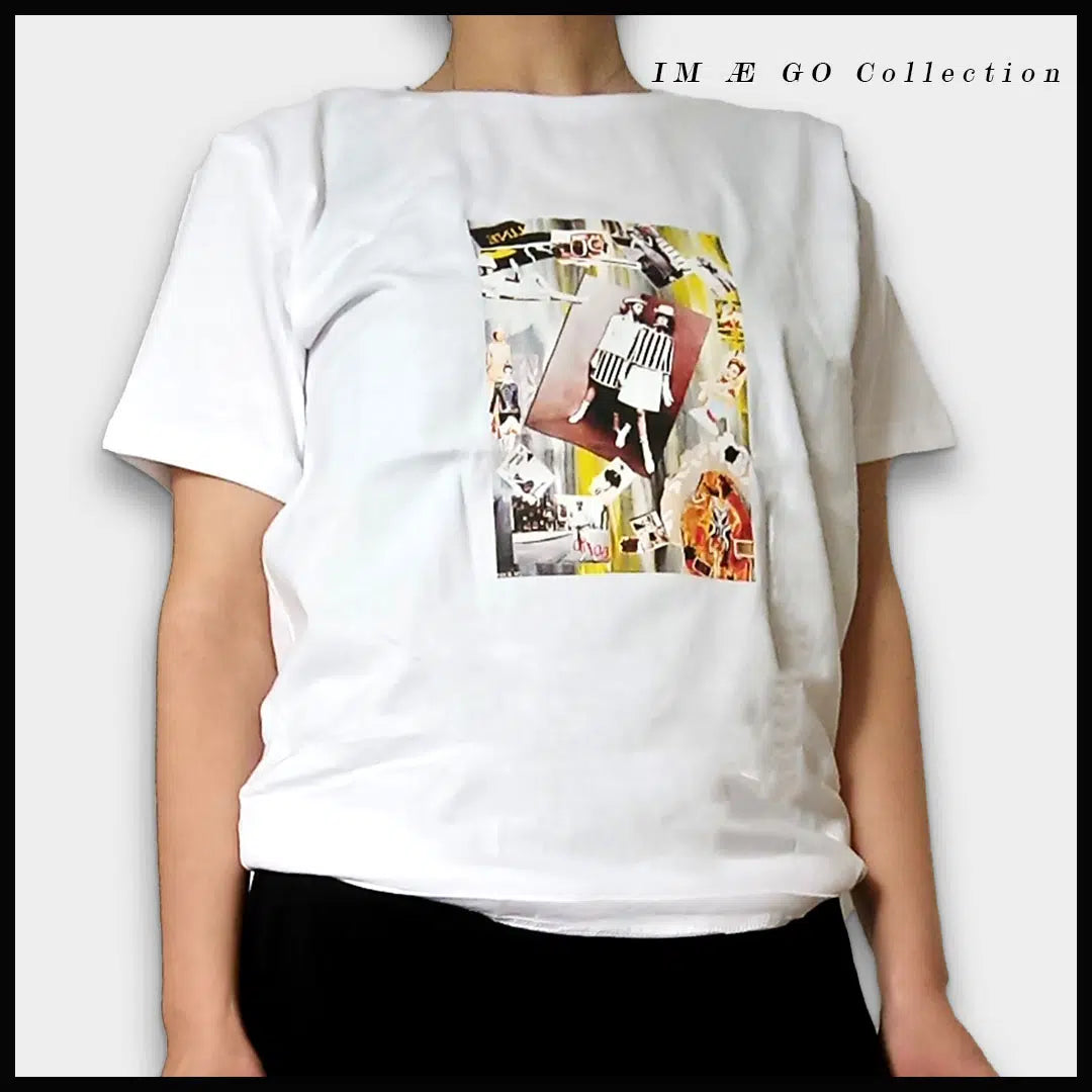 T-shirt blanc unisexe inspiré de l’Œuvre “Vintage” (Taille M)