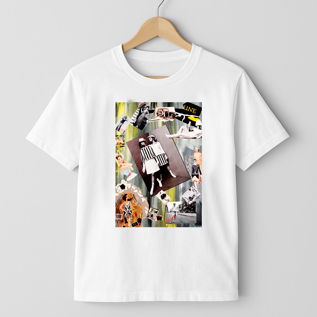 T-shirt blanc unisexe inspiré de l’Œuvre “Vintage” (Taille M)