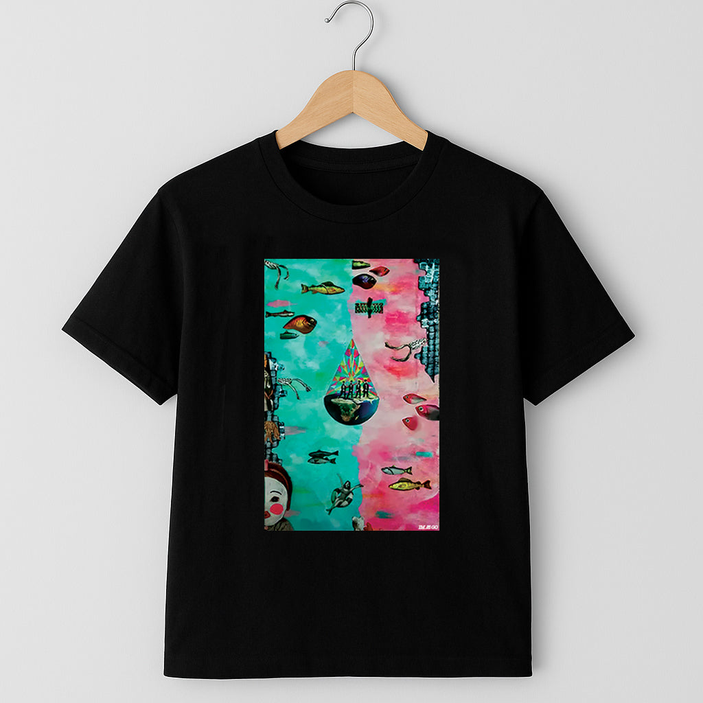 T-shirt noir unisexe inspiré de l’Œuvre “Aquarium” (Taille M)