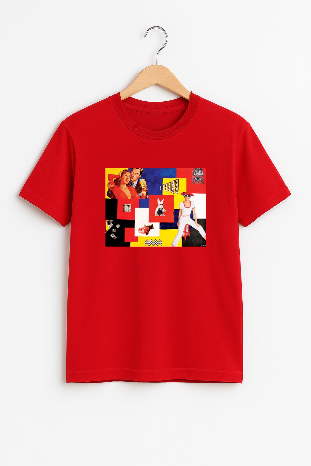 T-shirt rouge unisexe inspiré de l’Œuvre “Fantaisie” (Taille M)