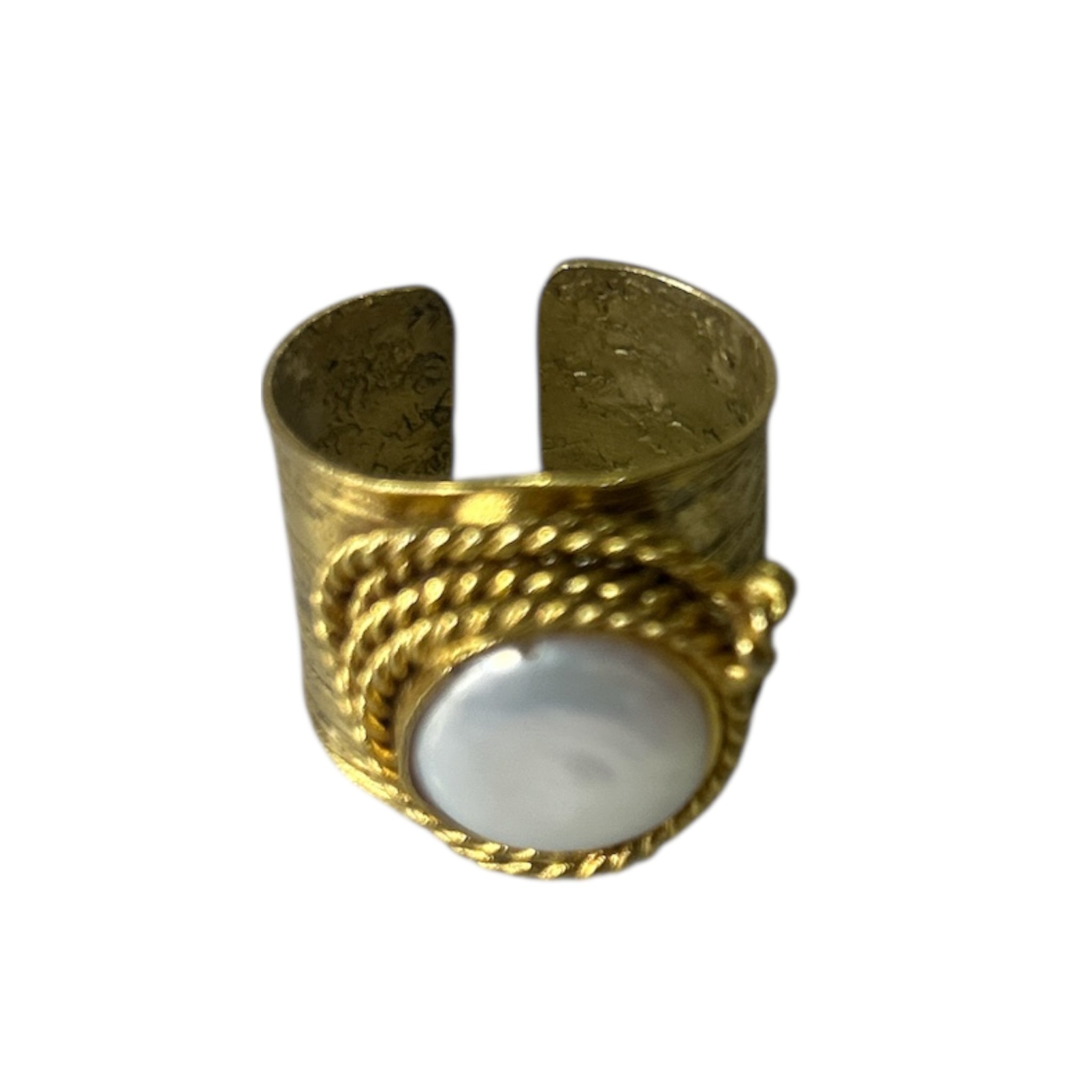 Bague en cuivre et nacre