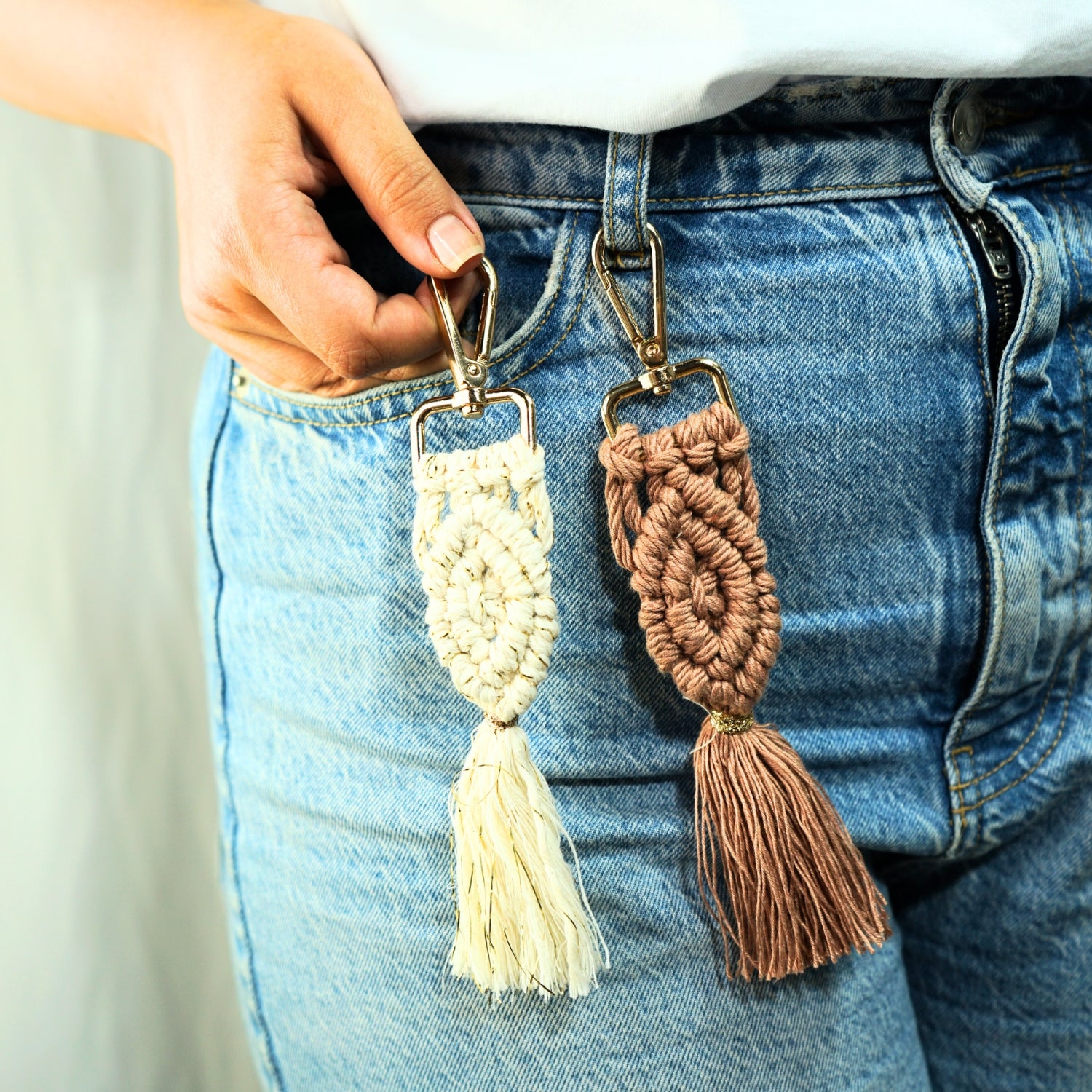 Porte-Clé Macramé Fait Main