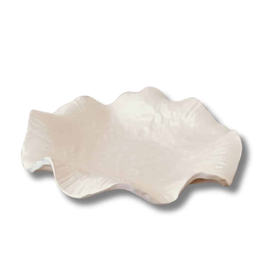 100% food-safe ceramic fruit basket - Handmade (28 x 8 cm)