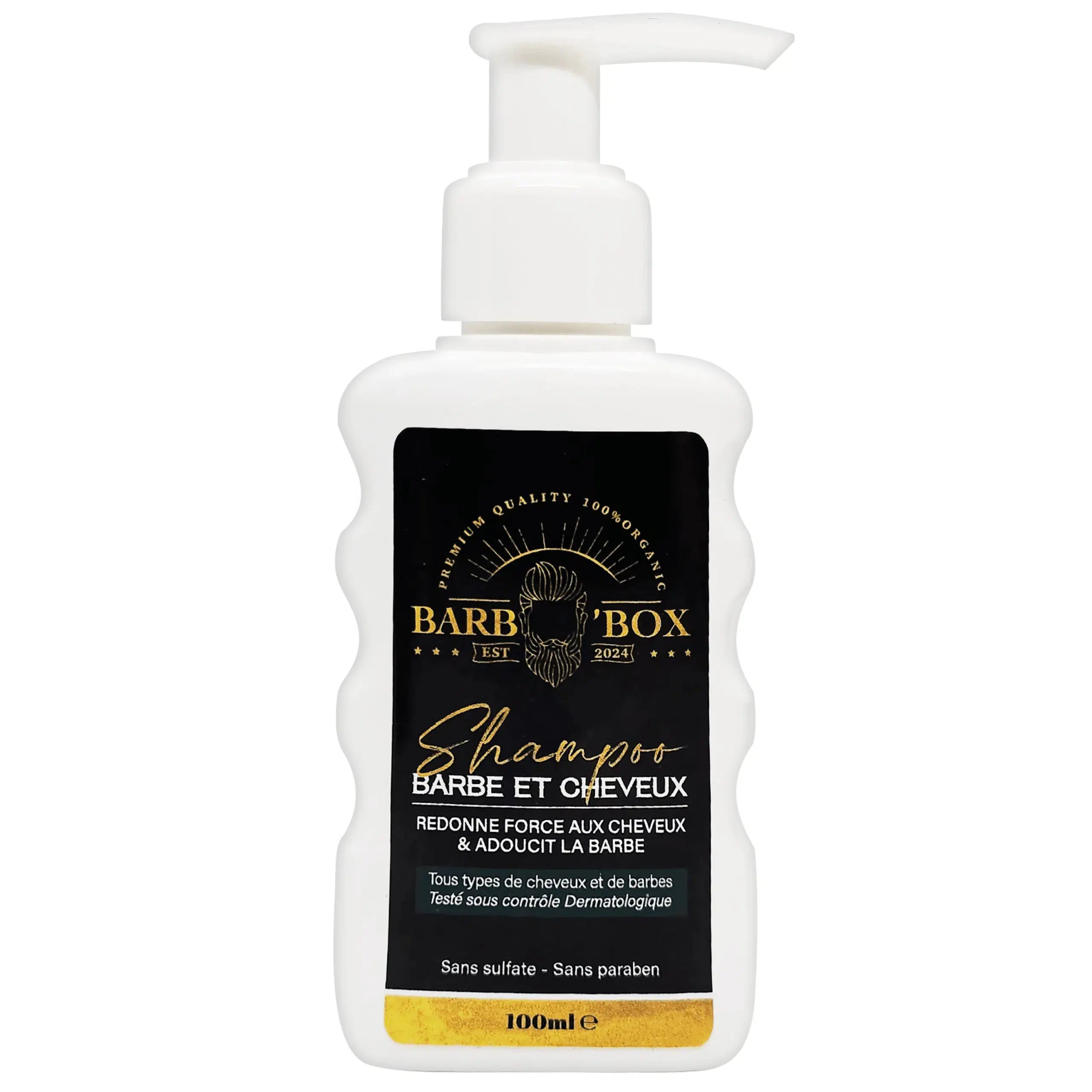 Shampooing naturel premium pour barbe et cheveux éclatants