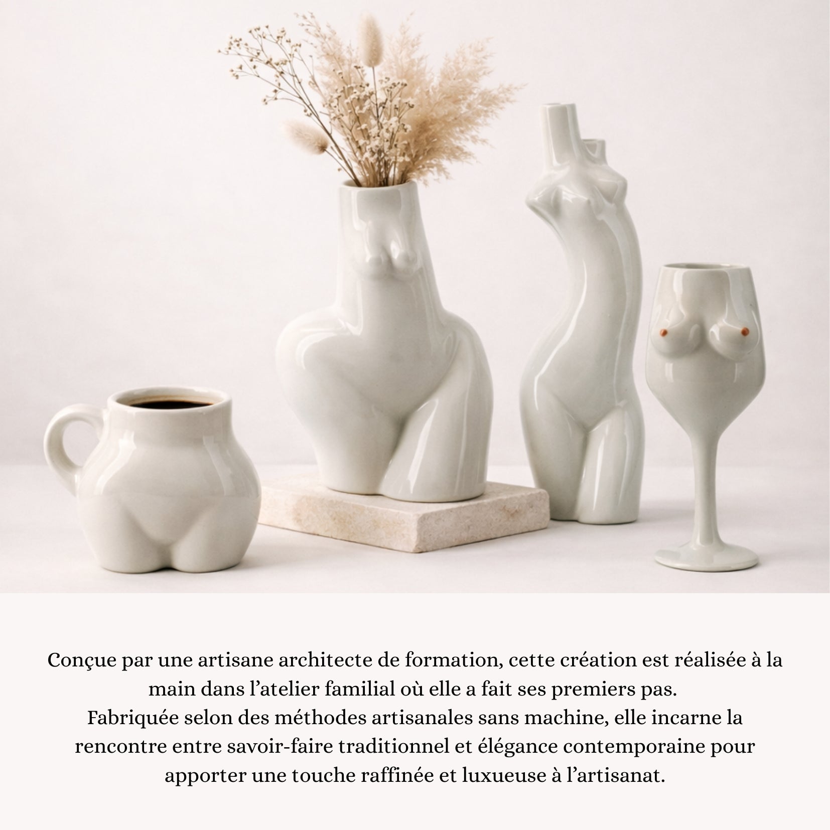 Vase en céramique Silhouette féminine