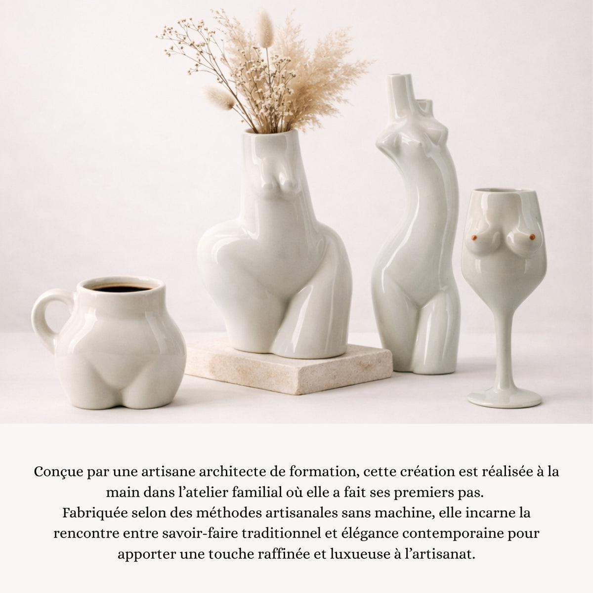 Tasse Booty en céramique blanche