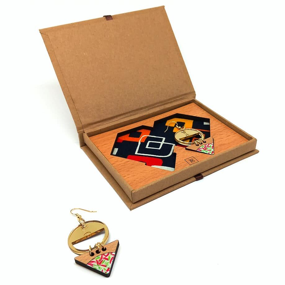 Red Hot Chili Berber Wooden Earrings