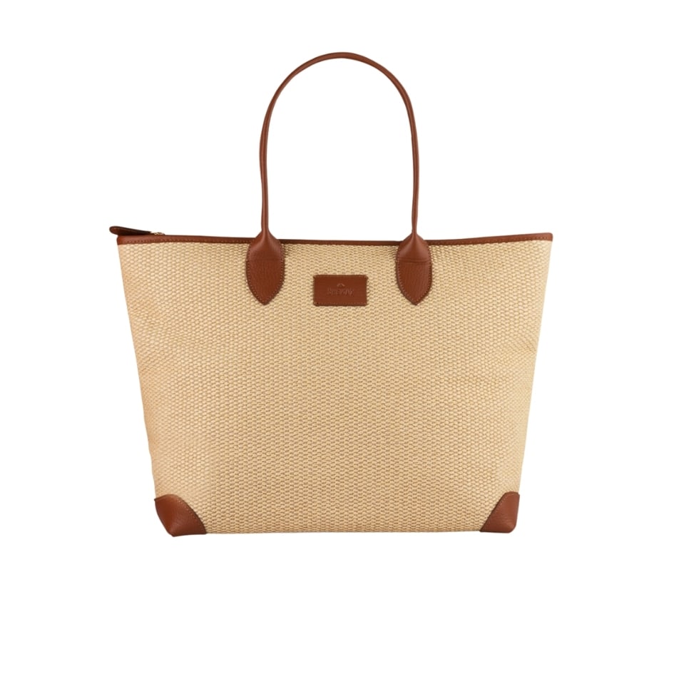 Sac à main en osier et cuir véritable disponible en beigne, noir et blanc (30x40x13 cm)