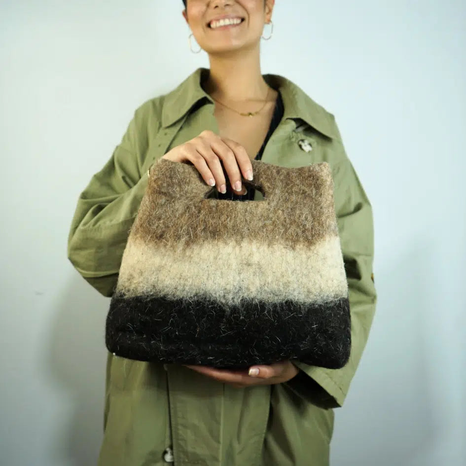 Sac Cabas Oasis Sac en laine feutrée réversible