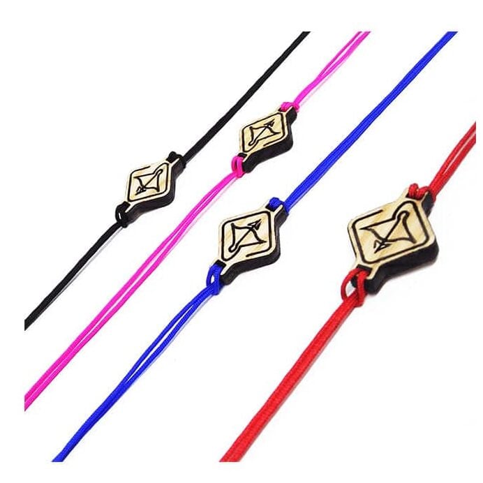 Sagittarius Horoscope Bracelet – Solid Wood Pendant