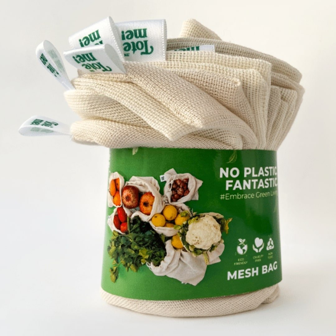 Reusable shopping bag for fruits and vegetables, set of 6 pieces