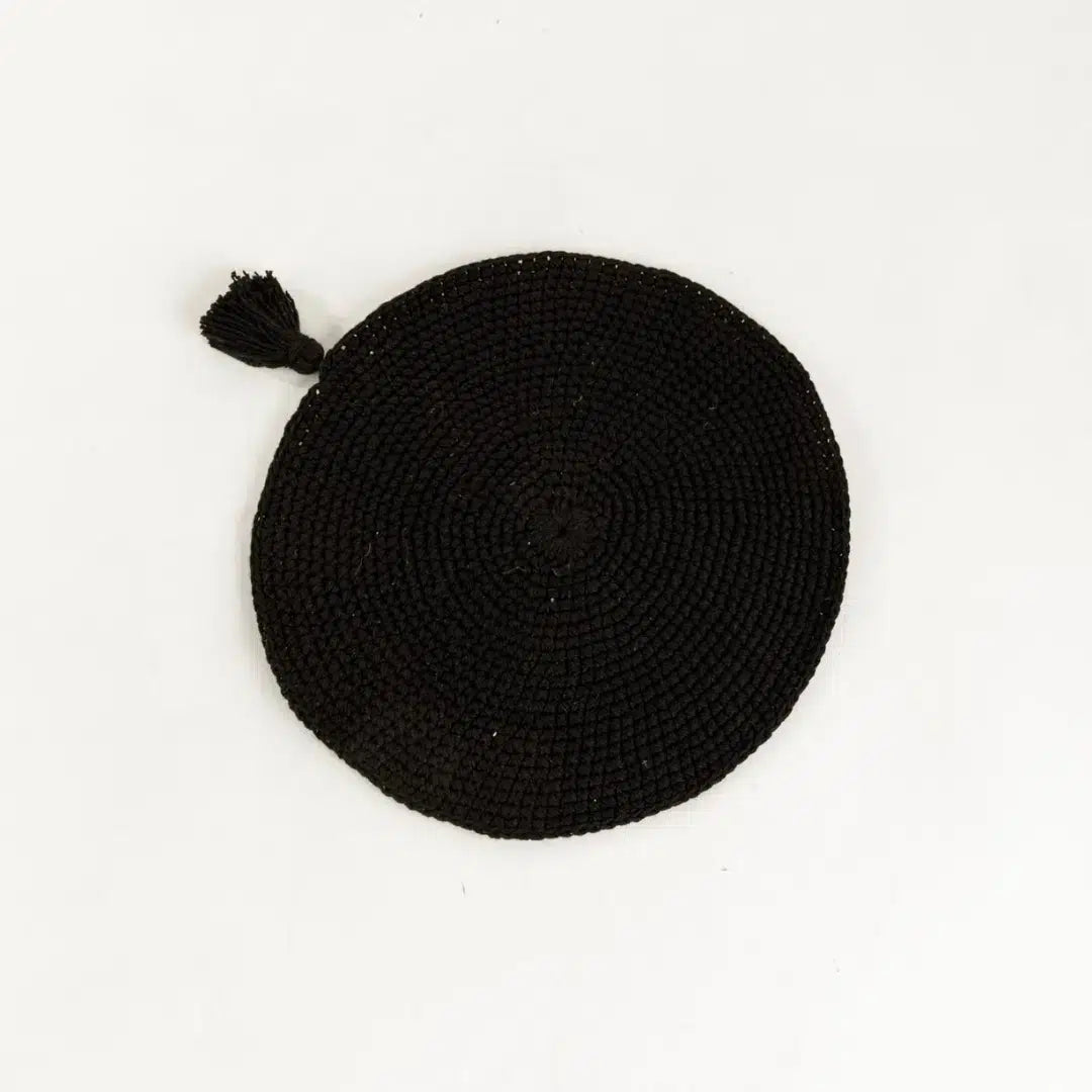 Set de Table Rond Artisanal Élégant en Jute, Coton ou Lin - Chic Écoresponsable