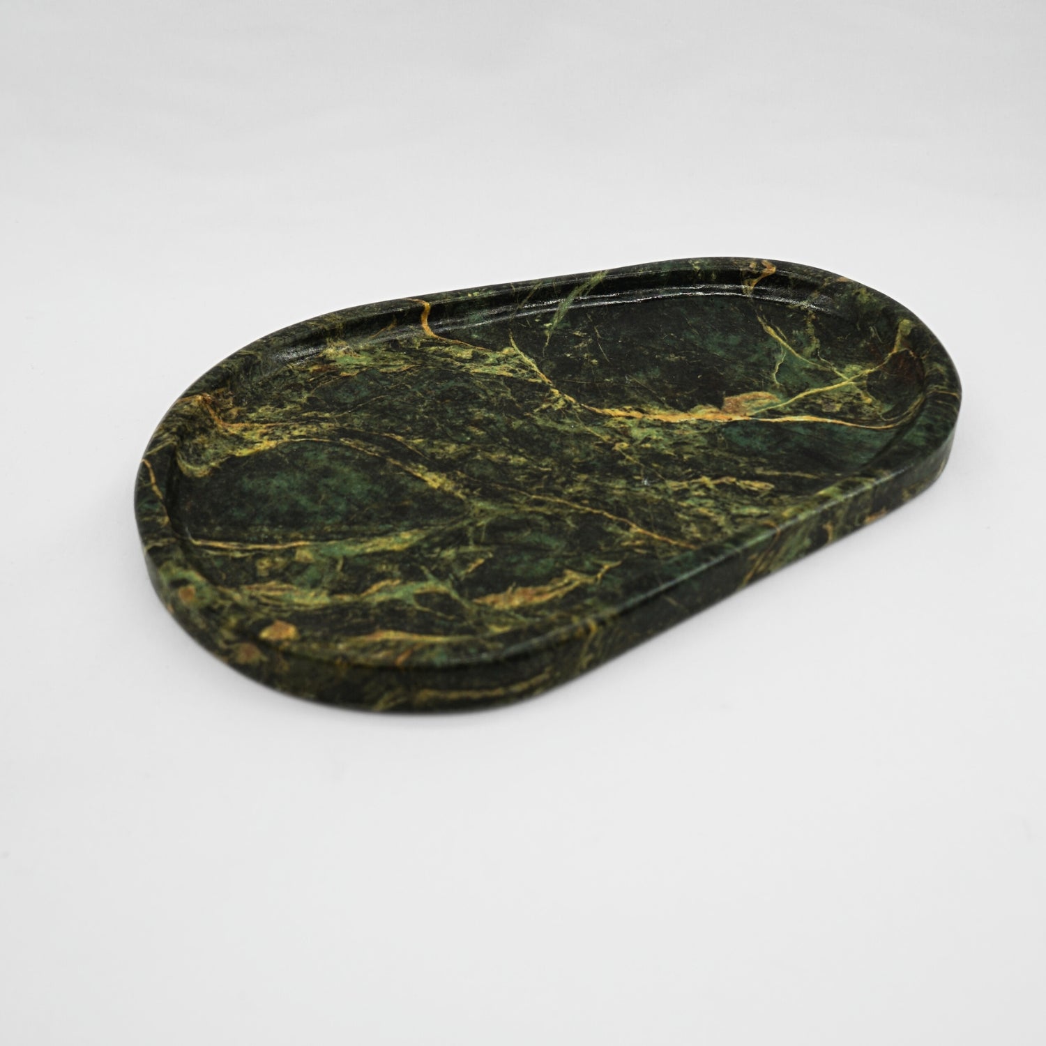 Set marbre vert premium : Élégance artisanale pour votre salle de bain