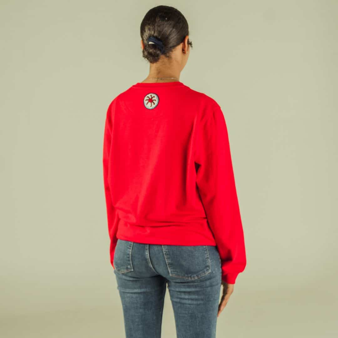 Sweatshirt loose fit col rond unisexe «IM PROUD OF YOU avec détail en Wax