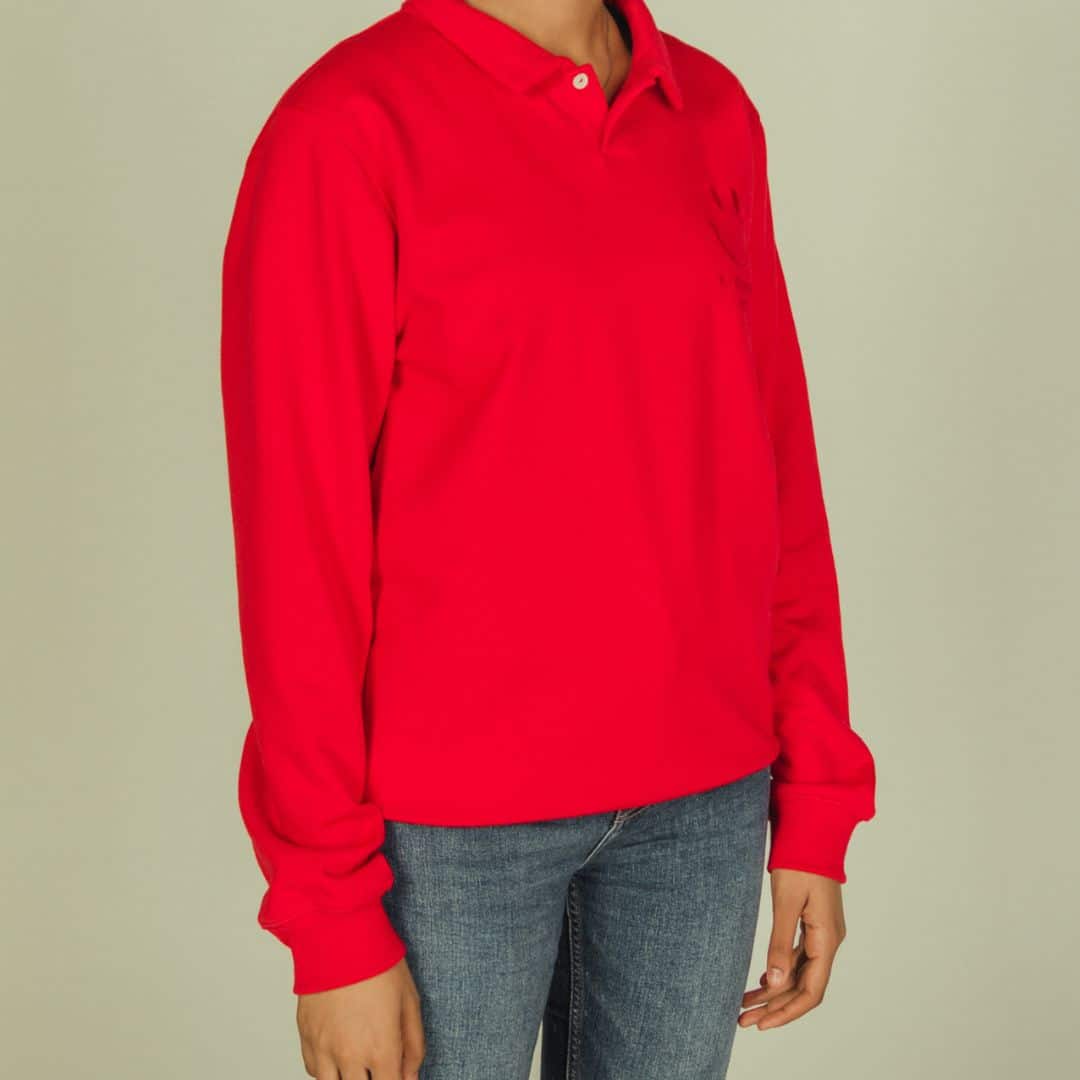 Sweat-Polo loose fit unisexe « YOU LOOK GREAT TO DAY » avec détail en wax