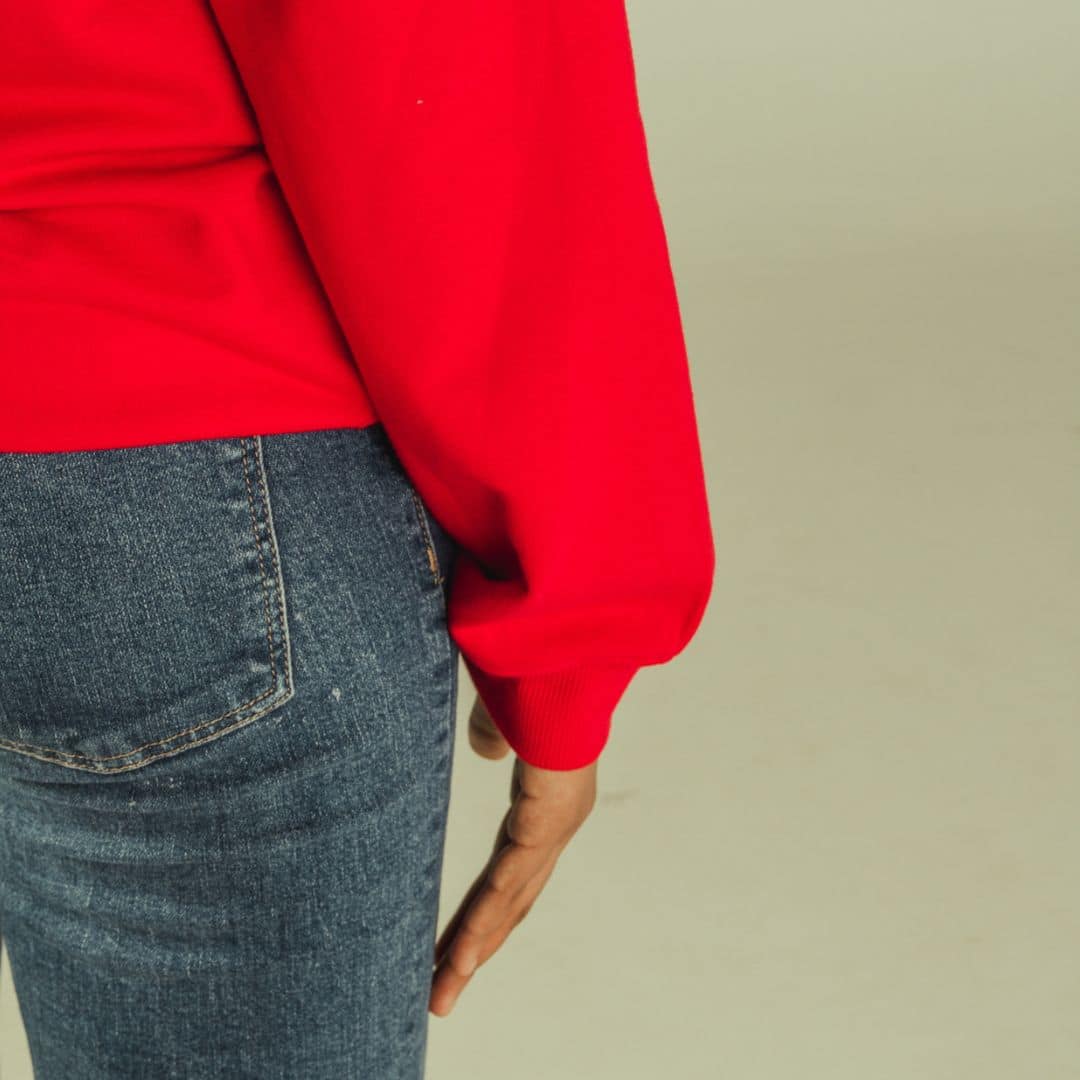 Sweatshirt loose fit col rond unisexe «IM PROUD OF YOU avec détail en Wax
