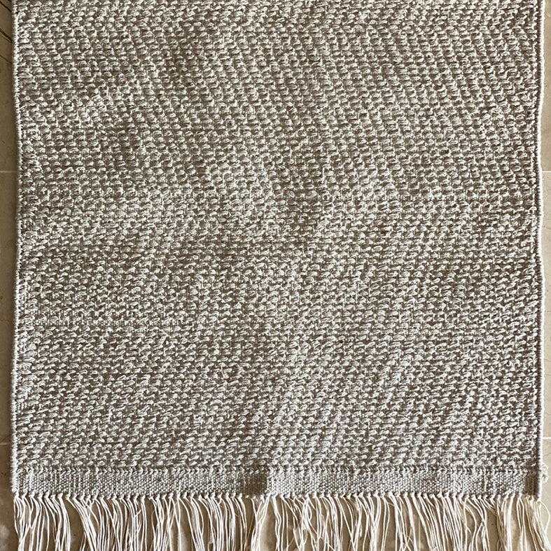 Tapis en coton JERIDA tissé à plat – Personnalisable en Laine ou Soie Végétale