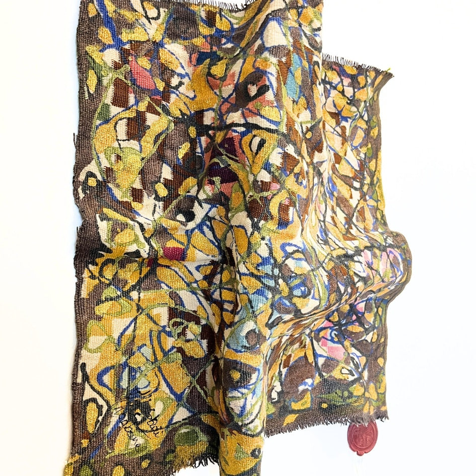 Tableau 3D Margoum Upcyclé – Peinture Poissons Unique