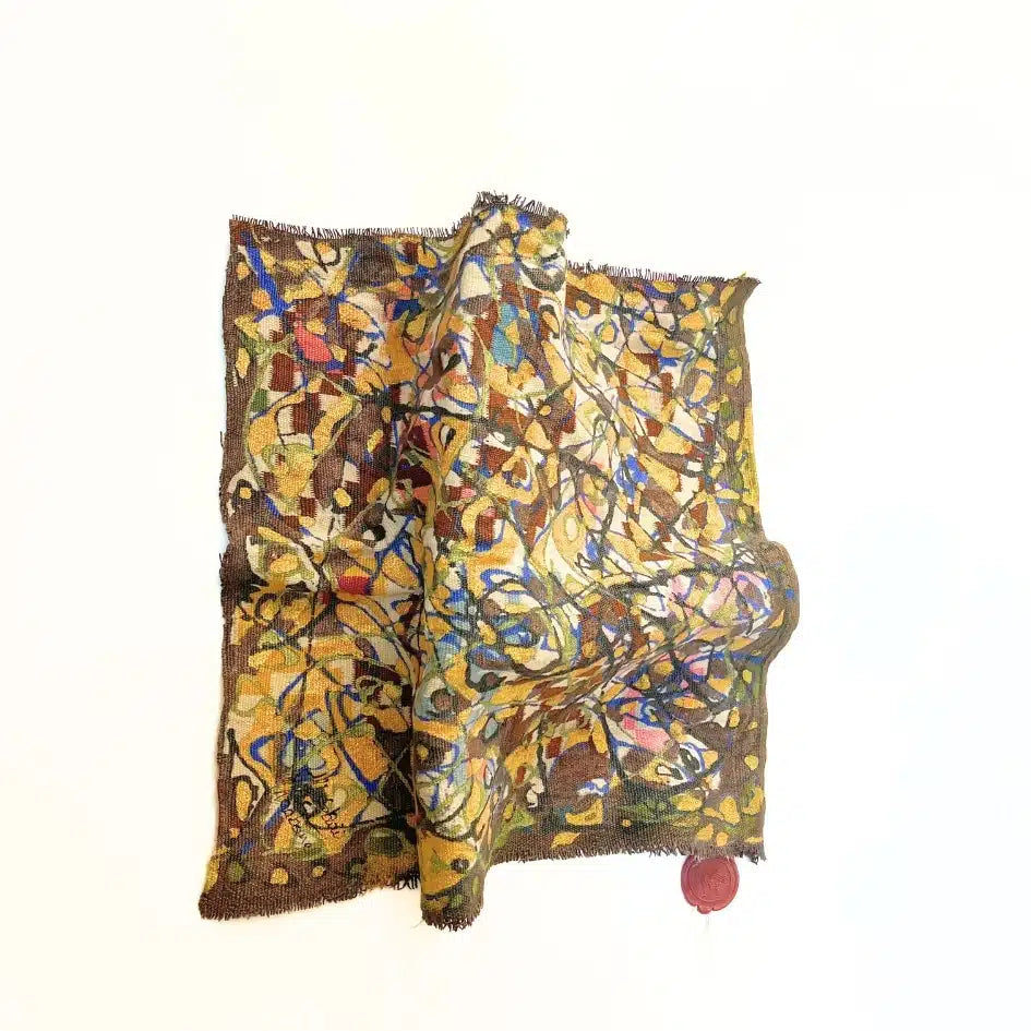 Tableau 3D Margoum Upcyclé – Peinture Poissons Unique