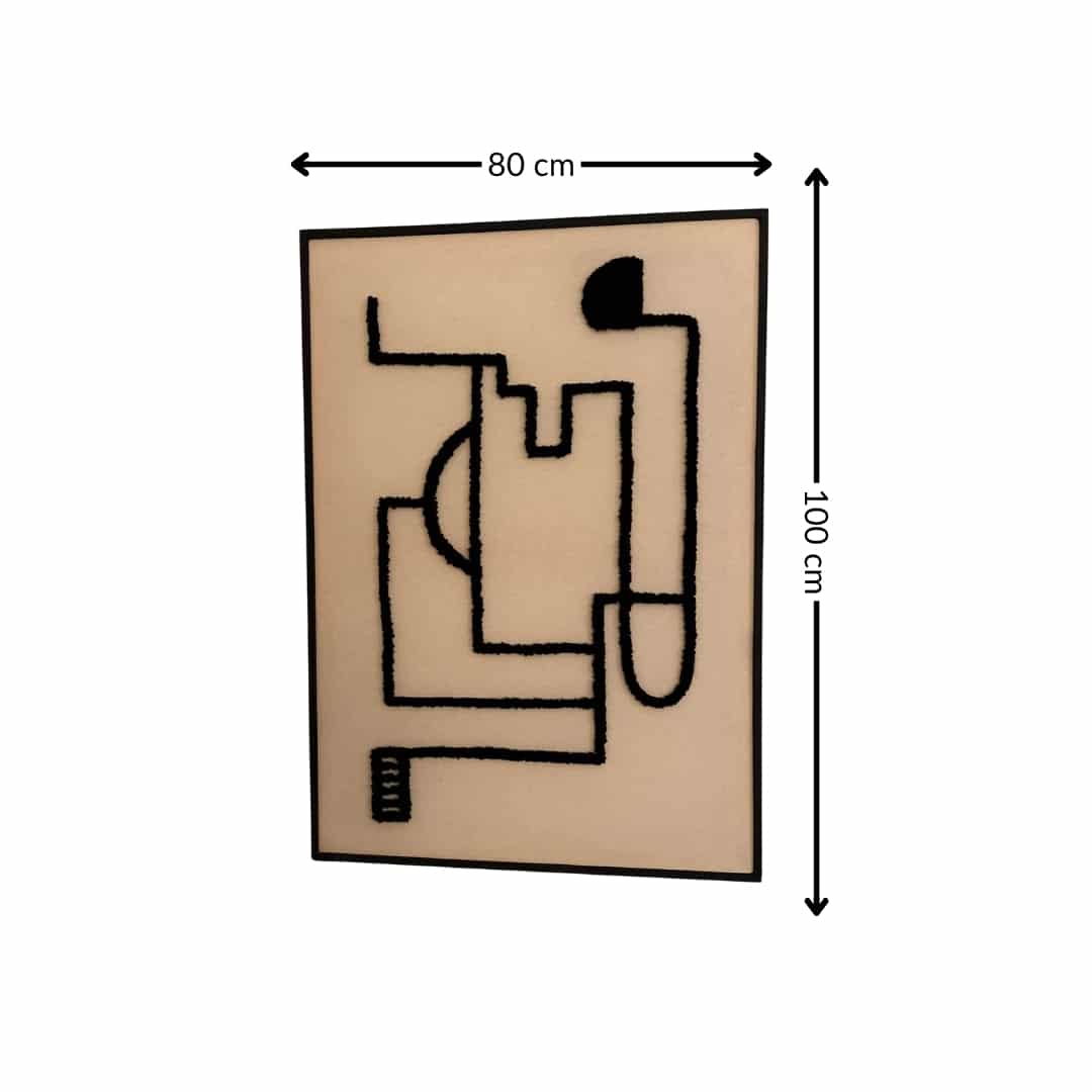 Tableau décoratif brodé abstrait (100 x 80 cm)
