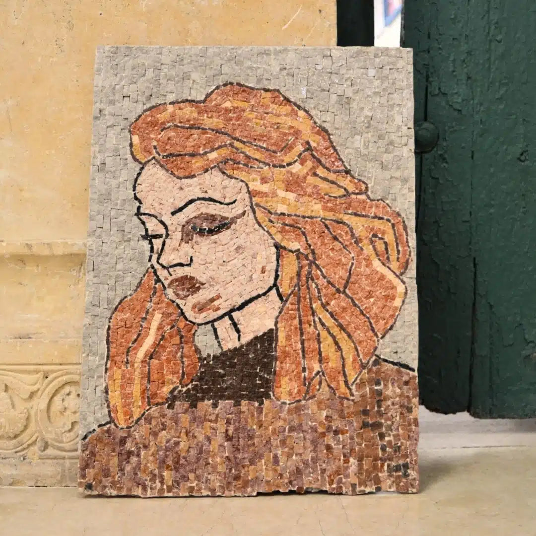 Tableau décoratif en Mosaïque design femme blonde